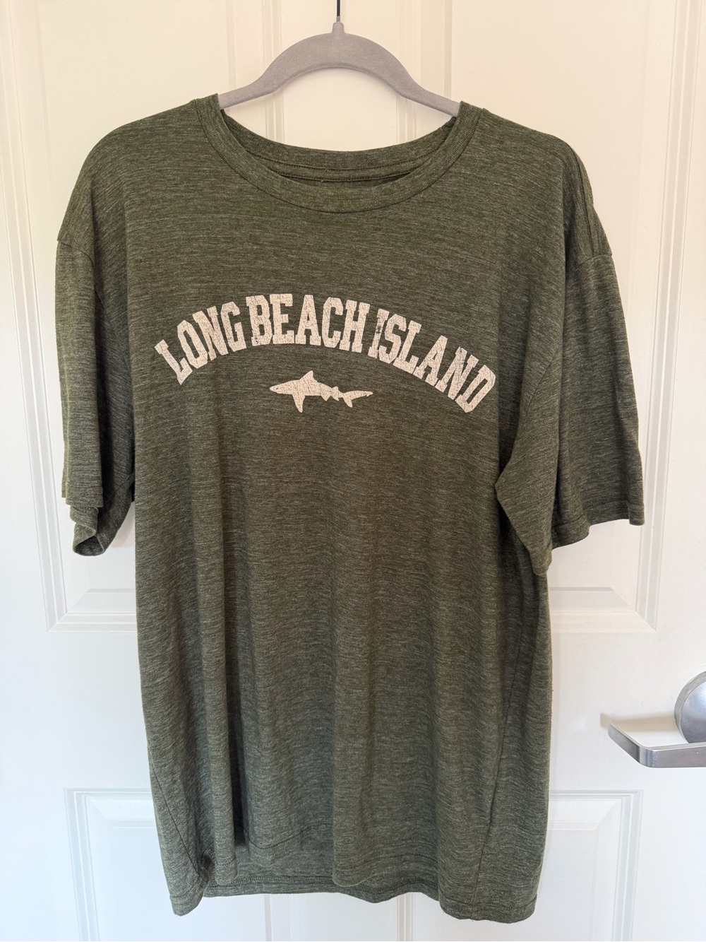 Long Beach Island LBI grey/green tshirt